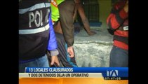13 locales clausurados y dos detenidos deja operativo en el sur de Quito