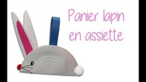 Panier lapin de Pâques en assiette