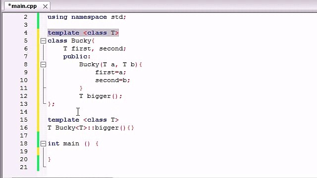 Buckys C++ Programming Tutorials - 60 - class Templates