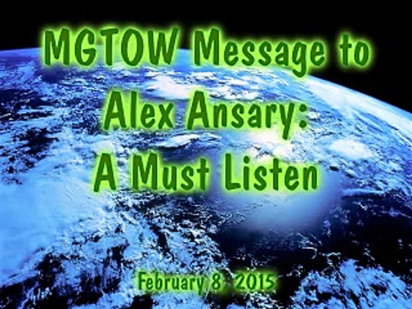 Steve Hoca - MGTOW Message to Alex Ansary_ A Must Listen