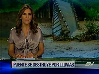Lluvias arrasaron con puente Carrozable en Orellana
