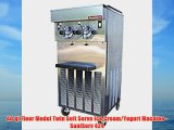 40 qt Floor Model Twin Soft Serve Ice Cream/Yogurt Machine - SaniServ 424