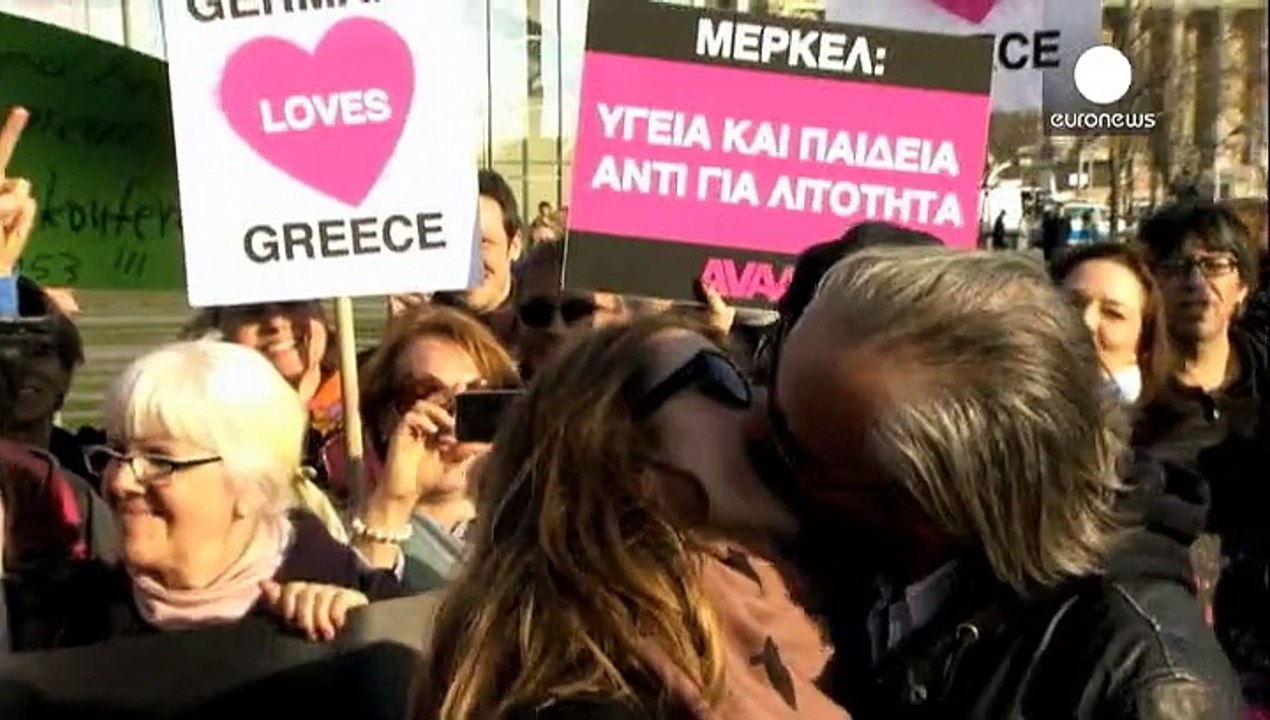 Küsse für die deutsch-griechische freundschaft