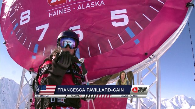 FWT15 - Run of Francesca Pavillard-Cain (USA) Swatch Freeride World Tour 2015 Haines Alaska, USA