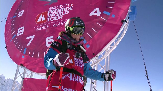 FWT15 - Run of Lorraine Huber (AUT) Swatch Freeride World Tour 2015 Haines Alaska, USA