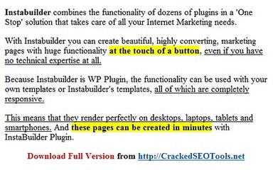 Instabuilder plugin nulled free download license key tutorial