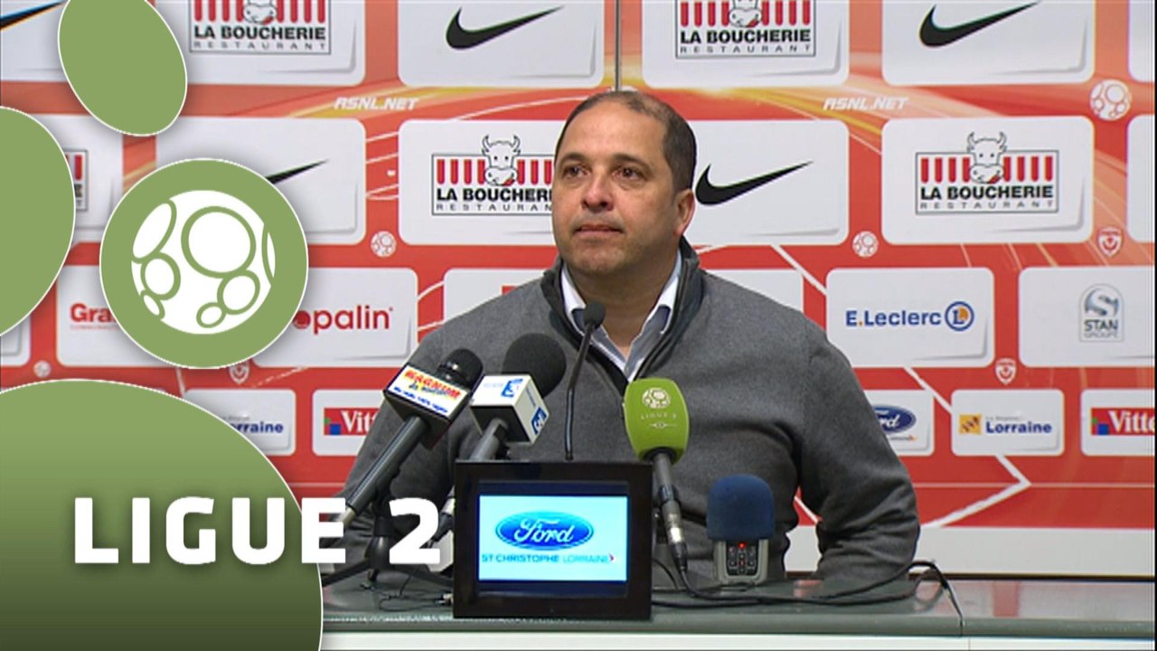 Conférence de presse AS Nancy-Lorraine - AJ Auxerre (2-1) : Pablo  CORREA (ASNL) - Jean-Luc VANNUCHI (AJA) - 2014/2015
