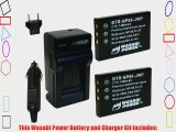 Wasabi Power Battery (2-Pack) and Charger for Samsung SLB-1037 SLB-1137 and Samsung Digimax