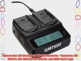 Watson Duo LCD Charger for VW-VBG Batteries - Panasonic VW-VBG070 VW-VBG130 VW-VBG260 and DMW-BLA13