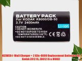 NEEWER? Wall Charger   2 Klic-8000 Replacement Batteries for Kodak Z812 IS Z8612 IS