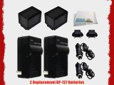 2 Replacement BP-727 Battery Packs for Canon VIXIA HF R30 HF R32 HF R300 HF M50 HF M52 HF M500