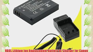 NB8L Lithium Ion Replacement Battery w/Charger for Canon Powershot A2200 A3000 IS A3100 IS