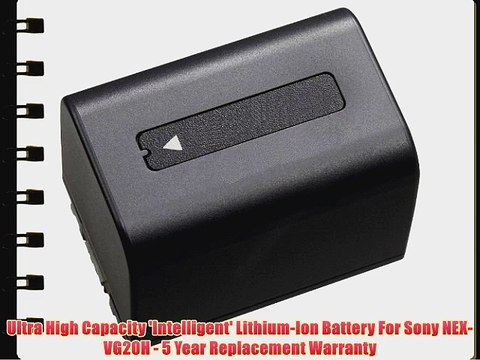 Ultra High Capacity 'Intelligent' Lithium-Ion Battery For Sony NEX-VG20H - 5 Year Replacement