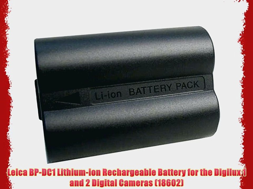 Leica BP-DC1 Lithium-ion Rechargeable Battery for the Digilux 1 and 2 Digital Cameras (18602)