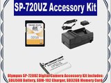 Olympus SP-720UZ Digital Camera Accessory Kit includes: SDLI50B Battery SDM-192 Charger SD32GB