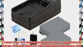 2 Canon LP-E8 LPE8 Replacement Battery Packs   Rapid External Charger For Canon Rebel T5i (EOS