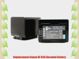 2x Pack - Canon HF R36 Decoded Battery - Replacement for Canon BP-727 Digital Camera Battery