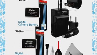 (2 Pack) LP-E12 Battery and Charger Kit for for CANON REBEL SL1 EOS M 100D - Includes: 2 Vivitar