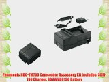 Panasonic HDC-TM700 Camcorder Accessory Kit includes: SDM-130 Charger SDVWVBG130 Battery
