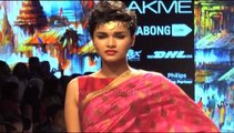 Hot Models Walk The Ramp In Saree At Lakme Fashion Week