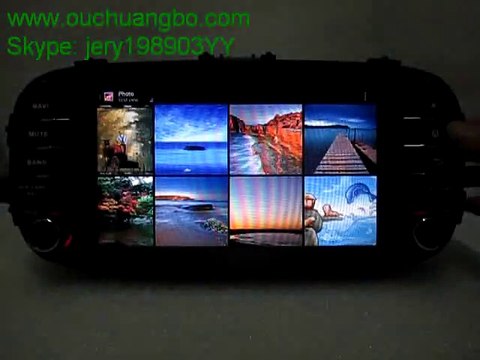 Ouchuangbo sat navi dvd player Kia soul 2014 android 4.4 Change the background