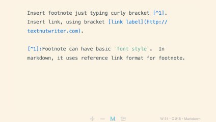Insert footnote and link in rich mode