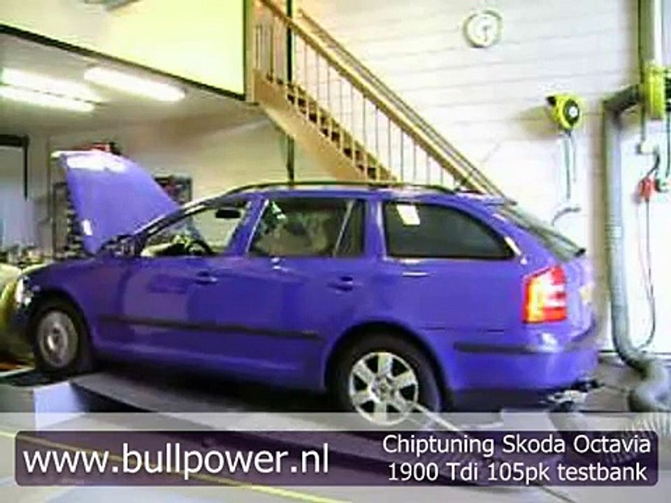 Chiptuning Skoda Octavia 1900 tdi 105pk Testbank Bullpower