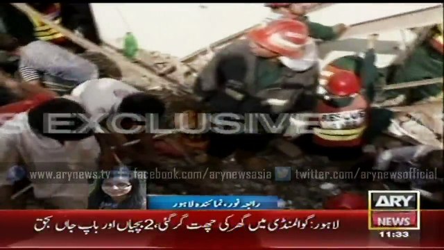 Roof collapse kills two children