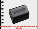 Sony DCR-DVD650 Camcorder Battery Lithium-Ion 2060mAh - Replacement for Sony NPFV-70 Battery
