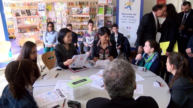 Najat Vallaud-Belkacem et Fleur Pellerin lancent la 26è Semaine de la presse et des médias à l'École