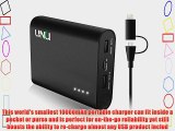 [Apple Certified] UNU Superpak 10000mAh 3.1A Portable Charger External Battery Pack with 2-in-1