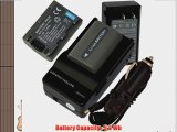 2Pcs Battery Charger for Sony DVD HandyCam DCR-DVD105 DCR-DVD202E DCR-DVD203 DCR-DVD203E DCR-DVD205