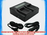 Dual-Channel LCD Display Charger for Sony NP-FW50 Batteries