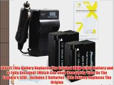 2 Pack Battery And Charger Kit For Panasonic LUMIX DMC-GX7 DMC-GX7KS DMC-GX7S DMC-GX7SBODY