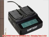 Watson Duo LCD Charger with 2 LP-E6 Battery Plates - Accepts Canon LP-E6 Type Battery