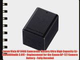 Canon Vixia HF R400 Camcorder Battery Ultra High Capacity (Li-Ion 3000mAh 3.6V) - Replacement