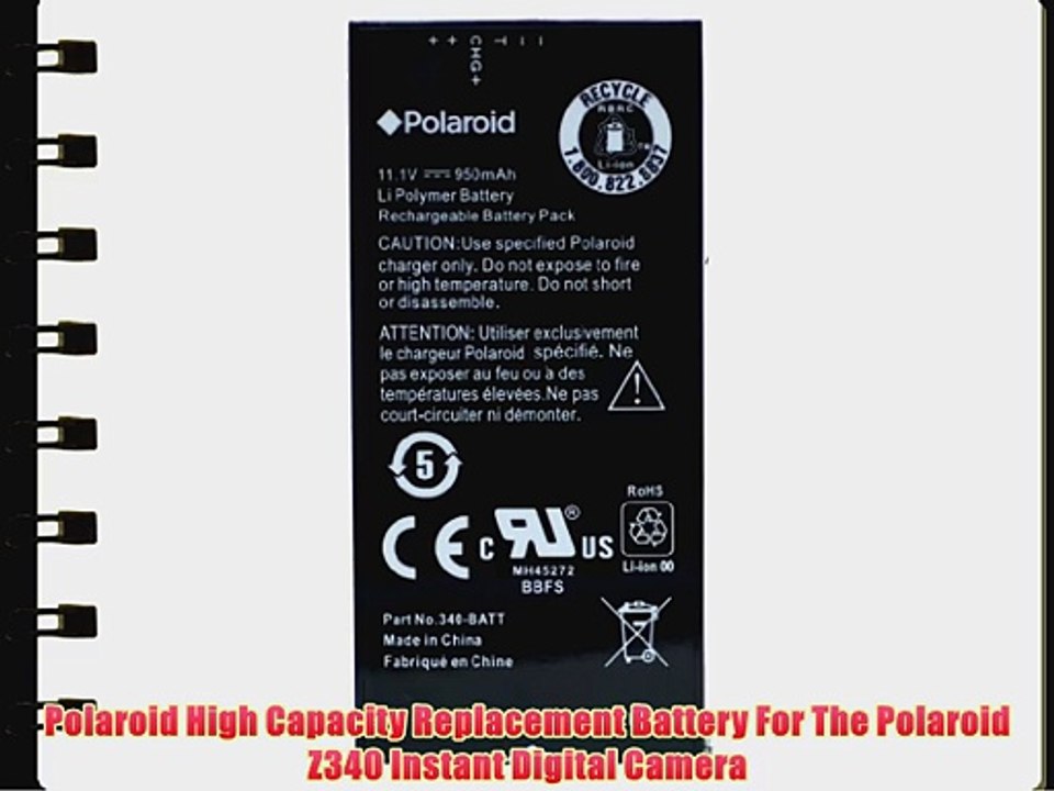Polaroid High Capacity Replacement Battery For The Polaroid Z340 Instant Digital Camera