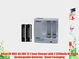 Nikon EN-MH2-B2/MH-72 2 hour Charger with 2 2300mAh Ni-MH AA Rechargeable Batteries - Retail