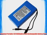 Hiyadeal Portable 12V 9800mAh Li-ion Rechargeable Battery Pack