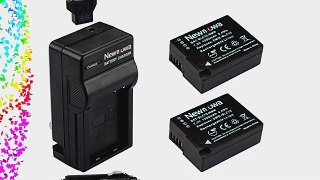Newmowa Fully Decoded DMW-BLC12 Battery (2-Pack) and Charger kit for Panasonic DMW-BLC12 DMW-BLC12E
