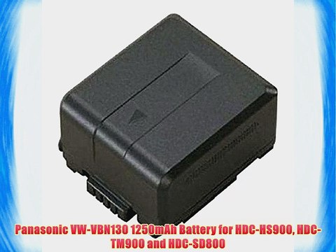 Panasonic VW-VBN130 1250mAh Battery for HDC-HS900 HDC-TM900 and HDC-SD800