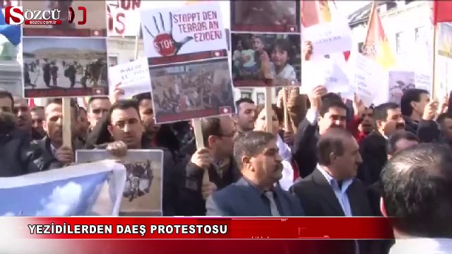 Yezidilerden DAEŞ protestosu