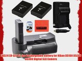 Battery And Charger Kit for Nikon D5100 D5200 D5300 D5500 Digital SLR Camera Includes Vertical