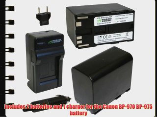 Download Video: Wasabi Power Battery (2-Pack) and Charger for Canon BP-970G BP-975 and Canon EOS C100 EOS C100