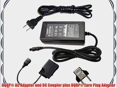 HQRP AC Power Adapter Kit for Nikon D5200 / D 5200 / D-5200 Digital Camera plus HQRP Euro Plug