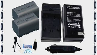 2-Pack BN-VF823 High-Capacity Replacement Batteries with Rapid Travel Charger for JVC GZ-MG330