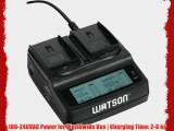 Watson Duo LCD Charger with 2 EN-EL15 Battery Plates - For Nikon EN-EL15 Type Battery