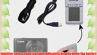 Canon Powershot S95 Battery Charger Kit - Contains multiple charging options including AC Wall