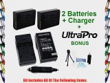 2-Pack Canon LP-E10 High-Capacity Replacement Batteries with Rapid Travel Charger for Canon