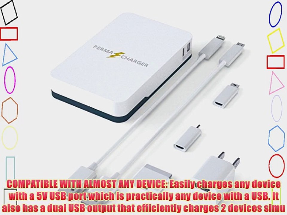 Today's Special! PermaCharger? Portable Charger 11000mAh Dual External USB Battery Charger